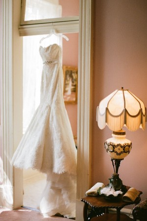 Strapless Wedding Gown With Jeweled Waist