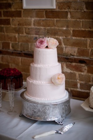 Three Tier Round Pink Wedding Cake