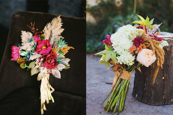 Wedding Bouquets with Leaves