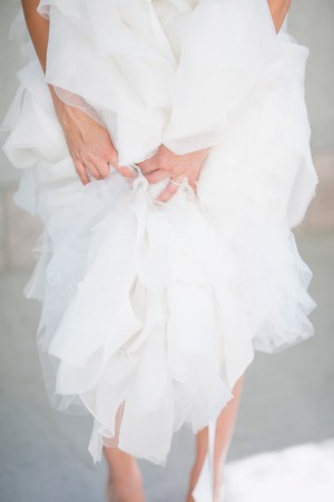 Wedding Gown Full Ruffle Skirt Detail