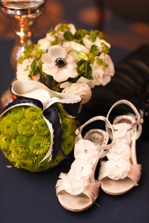 Wedding Shoes With White Flowers