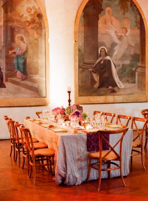 Red Purple Elegant Wedding Tabletop