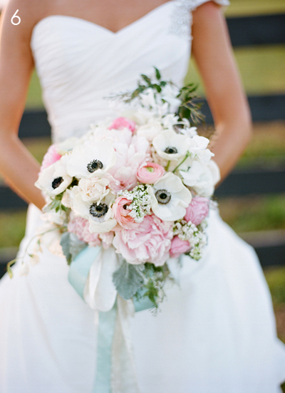 Anemone and Peony Wedding Bouquet