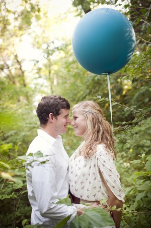 Blue Balloon Engagement Session
