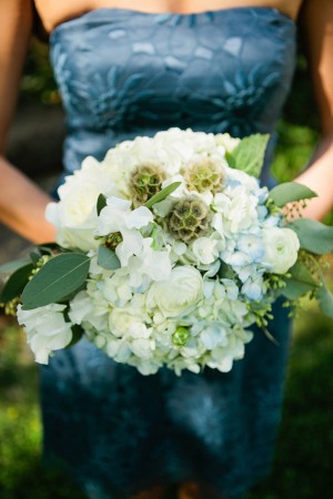 Blue and White Hydrangea Bouquet