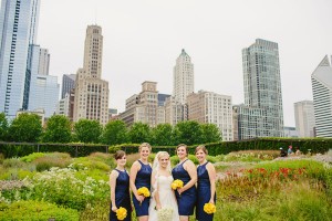 Blue and Yellow Chicago Wedding