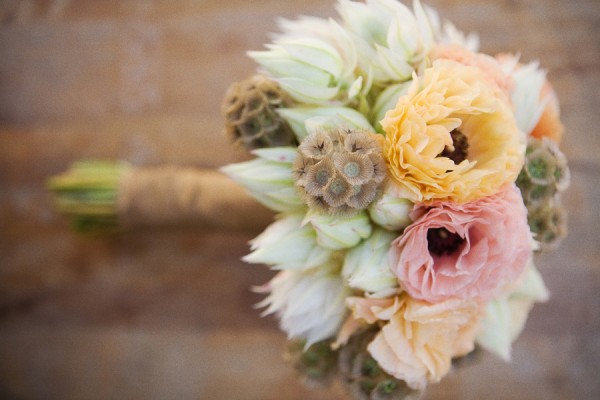 Blushing Bride and Scabiosa Bouquet