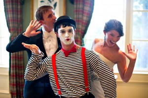 Bride Groom and Mime