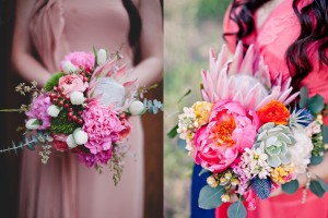 Bright and Bold Wedding Bouquets