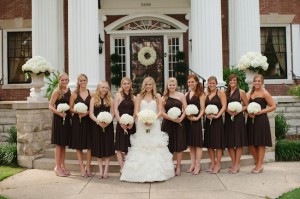 Chocolate Colored Bridesmaids Dresses
