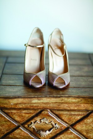 Christian Louboutin Peep Toe Bridal Shoes