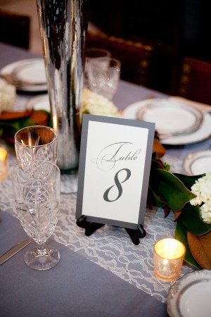 Classic Gray and White Table Number