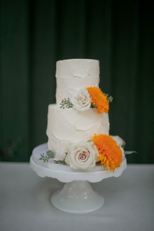 Classic Two Tier White Wedding Cake