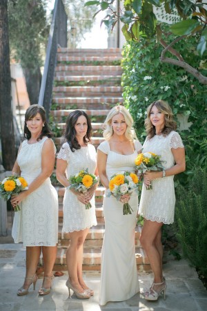 Cream Colored Bridesmaids Dresses 1
