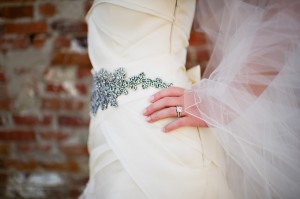 Crystal Embroidered Wedding Gown Detail