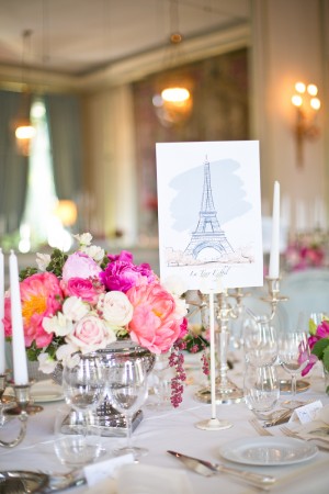 Eiffel Tower Reception Table Marker