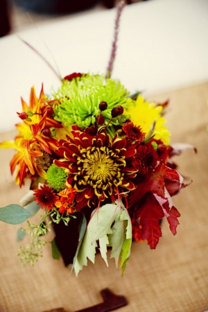 Fall Leaves In Centerpieces