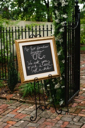 Framed Ceremony Sign on Iron Stand
