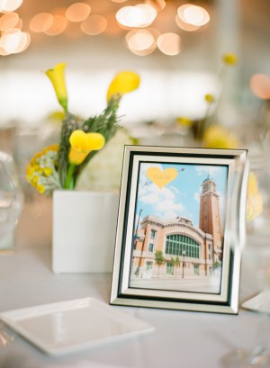 Framed Photo Reception Table Cards