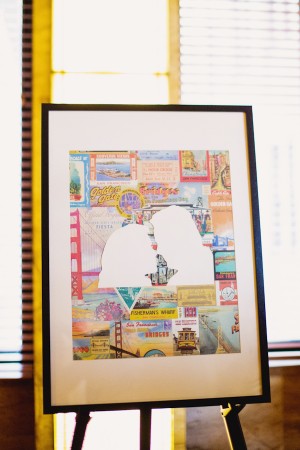 Framed San Francisco Map With Silhouettes