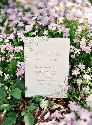 Garden Motif Wedding Invitation