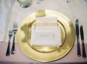 Gold Charger Reception Place Setting
