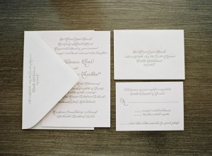 Intricate Calligraphy Wedding Invitation