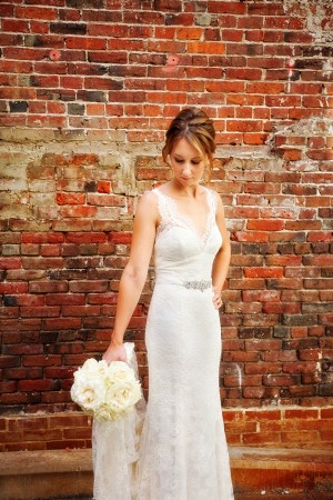 Lace Bridal Gown With Crystal Accents
