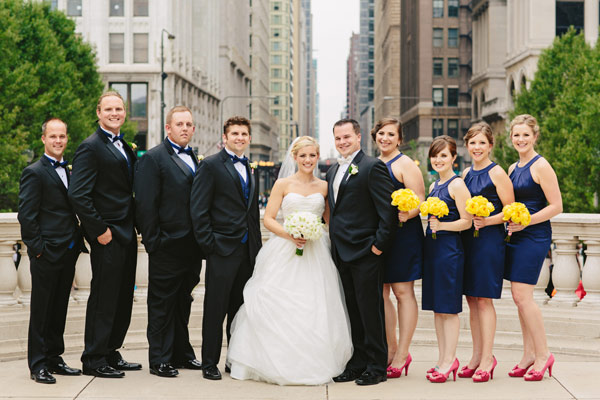 Navy Chicago Wedding Bridal Party