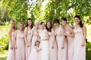 Pale Pink One Strap Bridesmaids Dresses