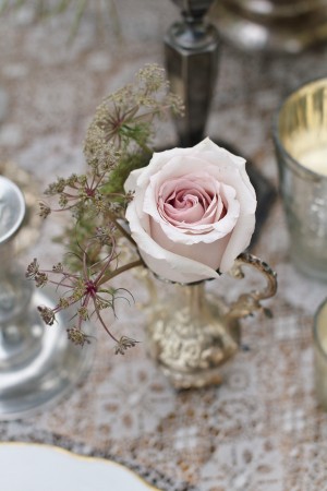Rose and Queen Annes Lace Wedding Flowers
