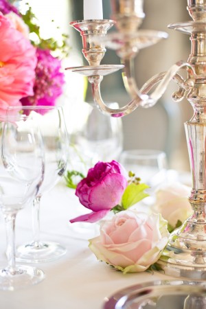 Silver Candelabra With White Candles