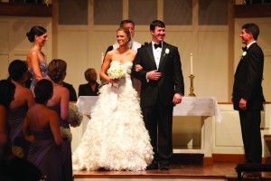 Strapless Wedding Gown With Long Ruffled Train 2