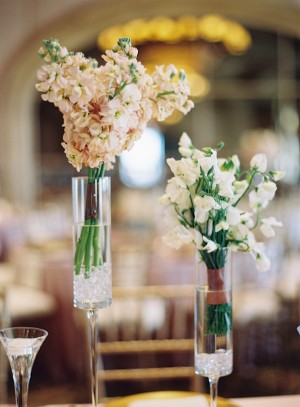 Tall Pink And White Wedding Centerpieces 1
