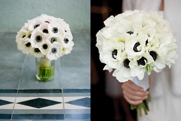 White Anemone Wedding Bouquet