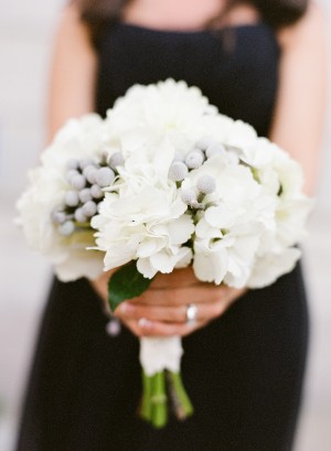White and Gray Wedding Bouquet