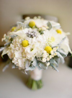 White and Yellow Bridal Bouquet