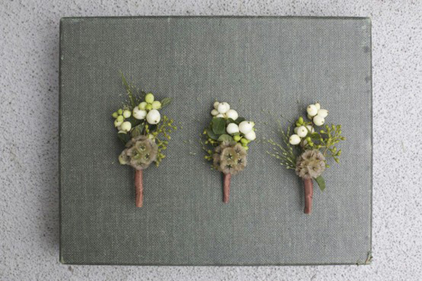 Winter Boutonnieres