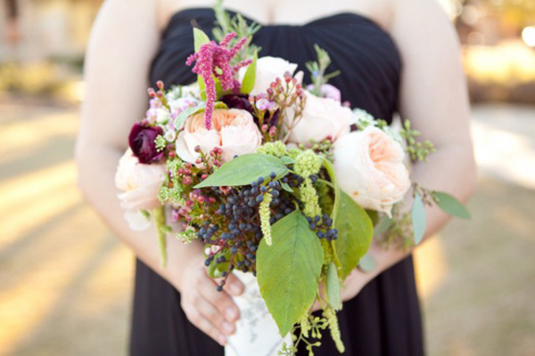 wild berry and flowers bouquet