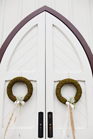 Arched Chapel Doors With Wreaths