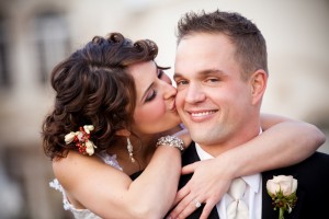 Bride Kissing Groom Genevieve Leiper Photography