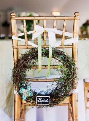 Bride Wreath for Reception Chair Decoration