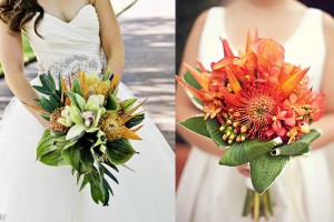 Bright and Tropical Wedding Bouquets