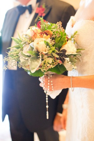 Fall Bridal Bouquet With Rosary