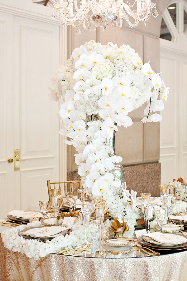 Glamorous Cascading Orchid Centerpiece