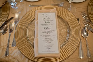 Gold Reception Place Setting