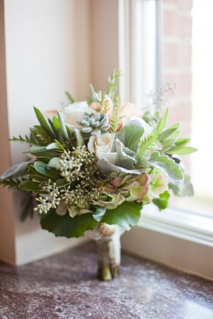 Green Bouquet With Dusty Miller