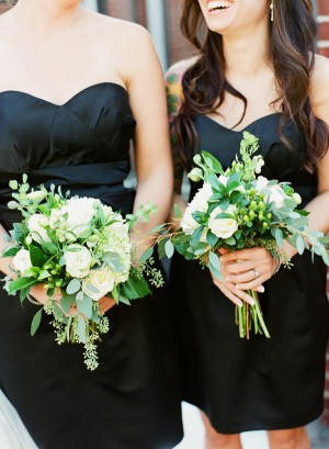 Green and White Garden Bouquets