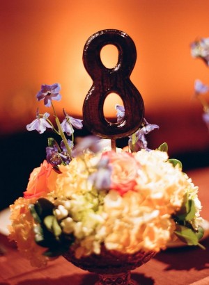 Lacquered Wood Table Number