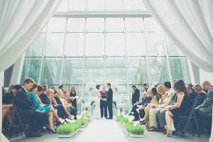 Modern Indoor Wedding Ceremony